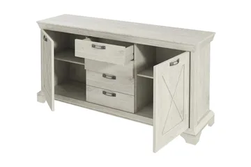 Hurlston Highboard 178 cm - Hvid - Opbevaring - Opbevaringsmøbler - Skænke & sideboards