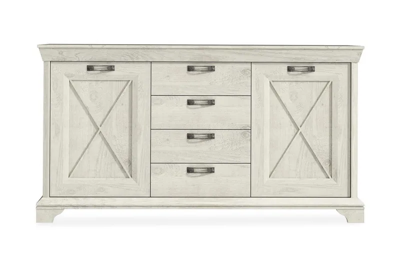 Hurlston Highboard 178 cm - Hvid - Opbevaring - Opbevaringsmøbler - Skænke & sideboards