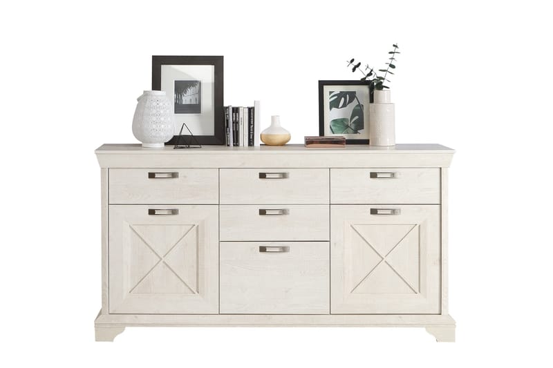 Hurlston Highboard 178 cm - Hvid - Opbevaring - Opbevaringsmøbler - Skænke & sideboards