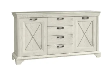 Hurlston Highboard 178 cm - Hvid - Opbevaring - Opbevaringsmøbler - Skænke & sideboards