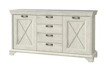 Hurlston Highboard 178 cm - Hvid - Opbevaring - Opbevaringsmøbler - Skænke & sideboards