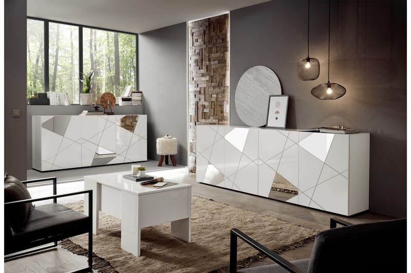 Hvidtoria Sideboard 42x181 cm Hvid - Lc Spa - Opbevaring - Opbevaringsmøbler - Skænke & sideboards