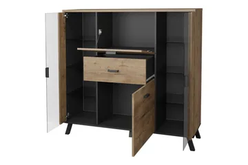 John skænk 131x40x131 cm - Beige / Sort / Brun - Opbevaring - Opbevaringsmøbler - Skænke & sideboards