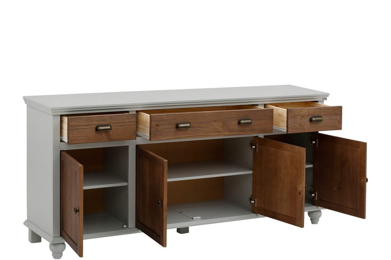 Kagami Skænk 175x38 cm - Grå/Brun - Opbevaring - Opbevaringsmøbler - Skænke & sideboards