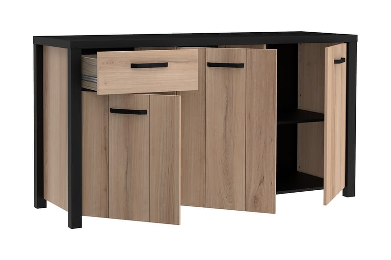 Konitsa Sideboard 52x160 cm - Brun/Sort - Skænke & sideboards