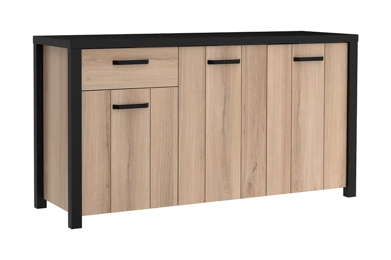 Konitsa Sideboard 52x160 cm, Brun/Sort