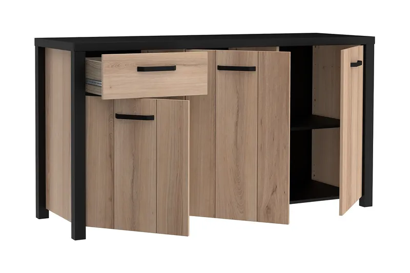 Konitsa Sideboard 52x160 cm - Brun/Sort - Opbevaring - Opbevaringsmøbler - Skænke & sideboards