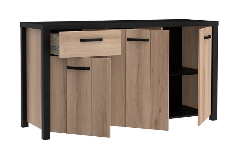 Konitsa Sideboard 52x160 cm - Brun/Sort - Opbevaring - Opbevaringsmøbler - Skænke & sideboards