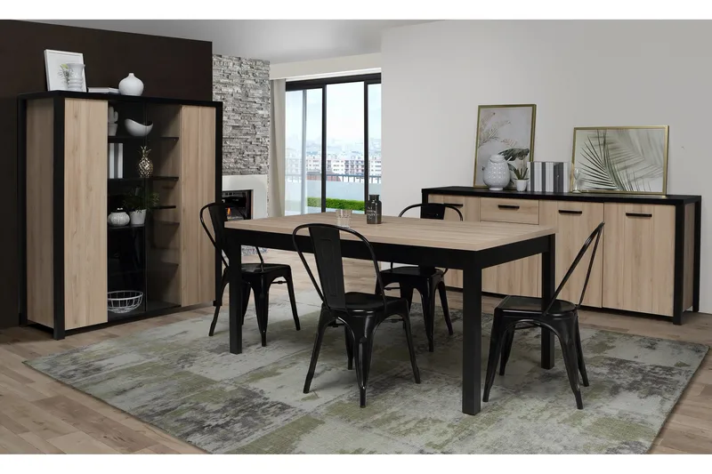 Konitsa Sideboard 52x160 cm - Brun/Sort - Opbevaring - Opbevaringsmøbler - Skænke & sideboards