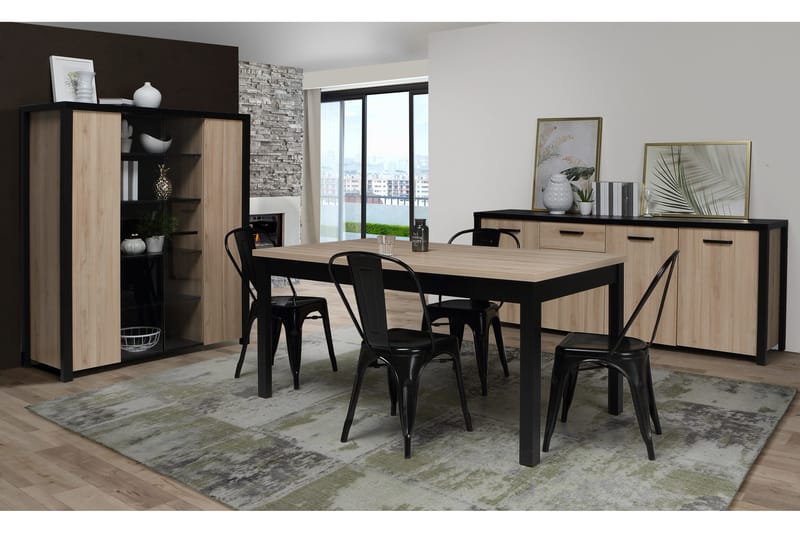 Konitsa Sideboard 52x160 cm - Brun/Sort - Opbevaring - Opbevaringsmøbler - Skænke & sideboards