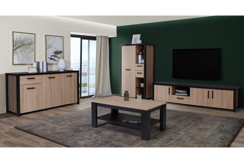 Konitsa Sideboard 52x160 cm - Brun/Sort - Opbevaring - Opbevaringsmøbler - Skænke & sideboards