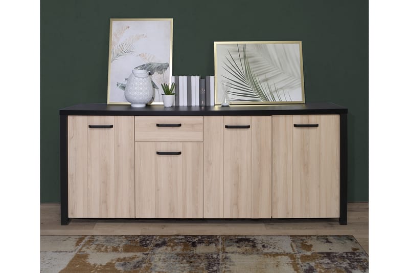 Konitsa Sideboard 52x210 cm - Brun/Sort - Skænke & sideboards