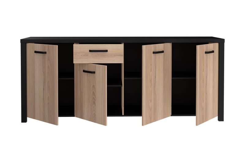 Konitsa Sideboard 52x210 cm - Brun/Sort - Skænke & sideboards