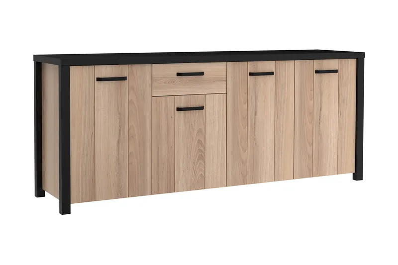 Konitsa Sideboard 52x210 cm, Brun/Sort