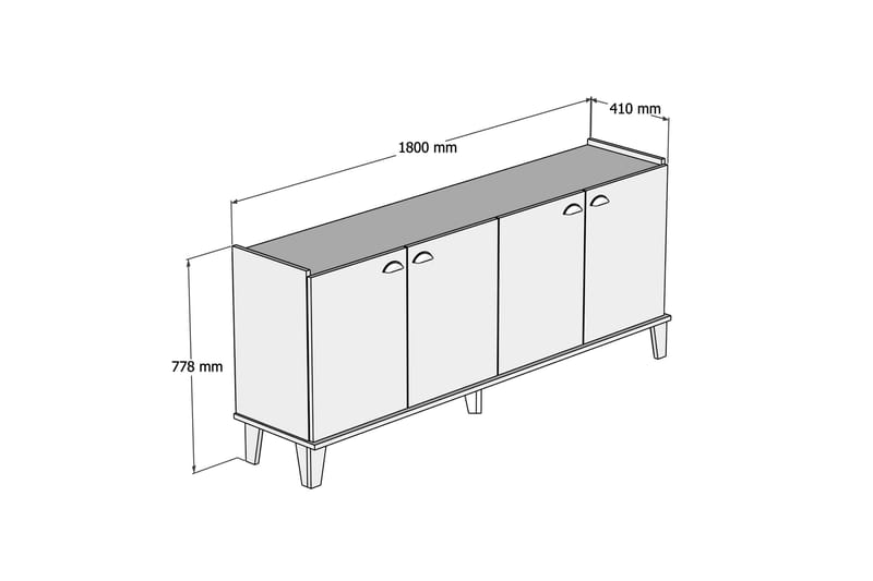 Konsol Eg| Marmor - Opbevaring - Opbevaringsmøbler - Skænke & sideboards