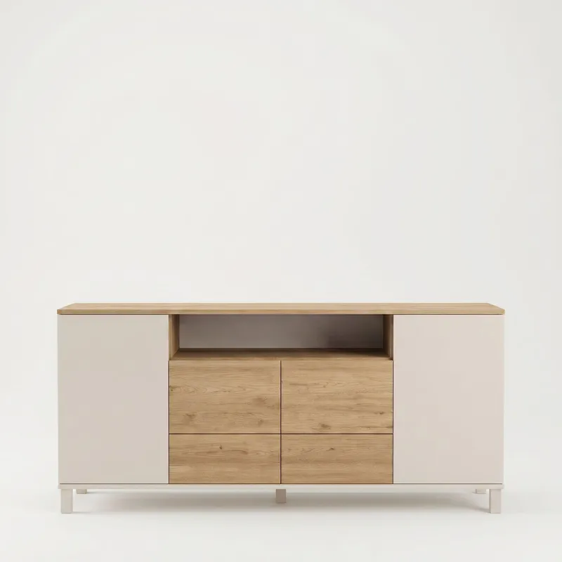 Konsolbord Hanah Home Mood (180 x 82,4 x 44,5 cm) Sand Oak, Sand eg