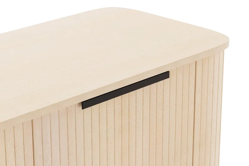 Kopparbo Ribbet Skænk med Opbevaring - Hvidlaseret / Lys Eg / Træ - Opbevaring - Opbevaringsmøbler - Skænke & sideboards