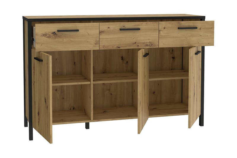 Koufalia Sideboard 40x140 cm - Brun/Sort - Skænke & sideboards