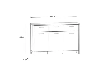 Koufalia Sideboard 40x140 cm - Brun/Sort - Opbevaring - Opbevaringsmøbler - Skænke & sideboards
