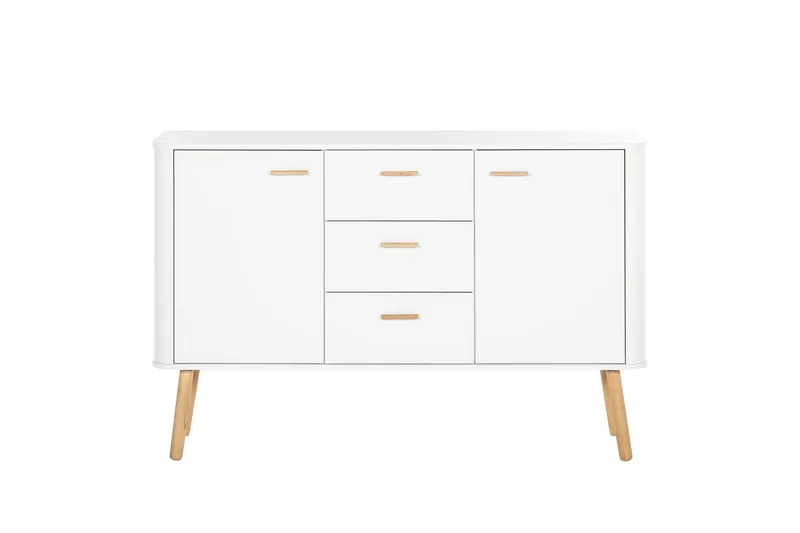 Lausanne Sideboard 136x40 cm, Hvid/Natur