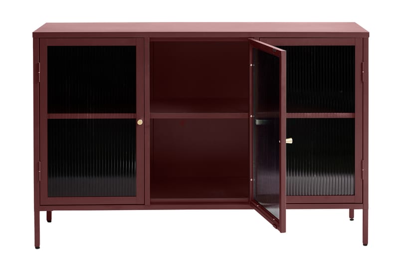 Lazarus Sideboard 3 dele 132 cm - Rød - Opbevaring - Opbevaringsmøbler - Skænke & sideboards