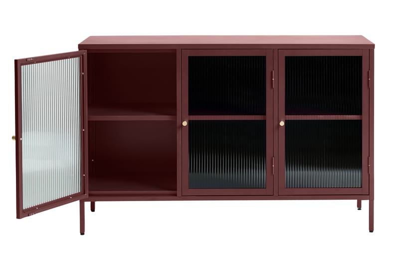 Lazarus Sideboard 3 dele 132 cm - Rød - Opbevaring - Opbevaringsmøbler - Skænke & sideboards