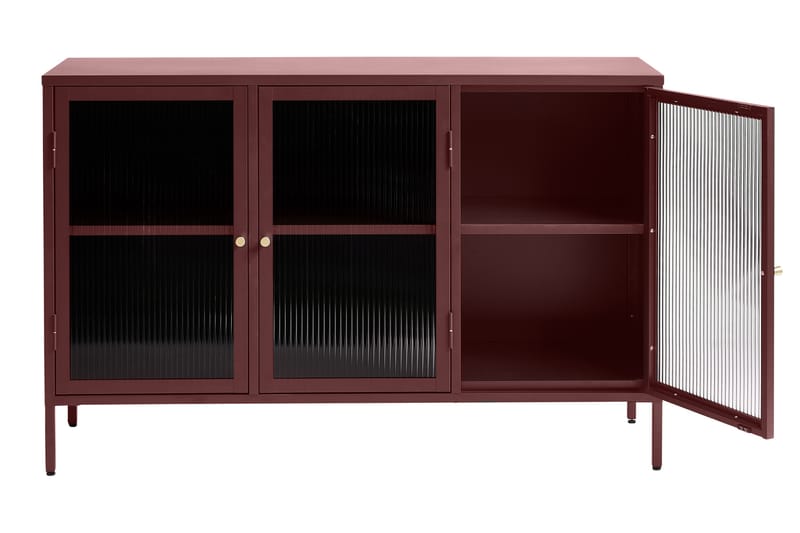 Lazarus Sideboard 3 dele 132 cm - Rød - Opbevaring - Opbevaringsmøbler - Skænke & sideboards