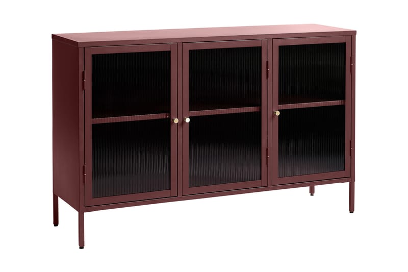 Lazarus Sideboard 3 dele 132 cm - Rød - Opbevaring - Opbevaringsmøbler - Skænke & sideboards