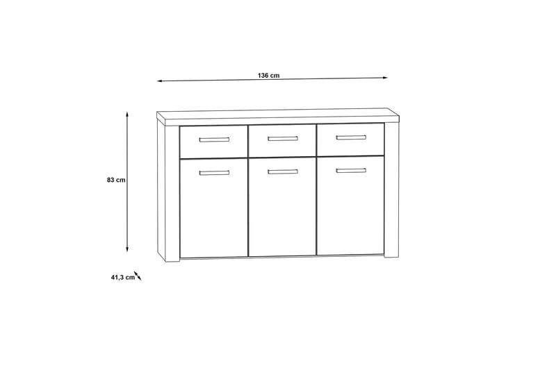 Loannia Sideboard 41x136 cm - Brun - Skænke & sideboards