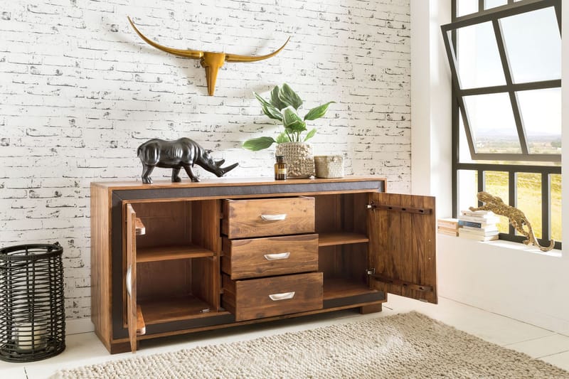 Luqman Skænk 160x44 cm - Træ / natur - Opbevaring - Opbevaringsmøbler - Skænke & sideboards