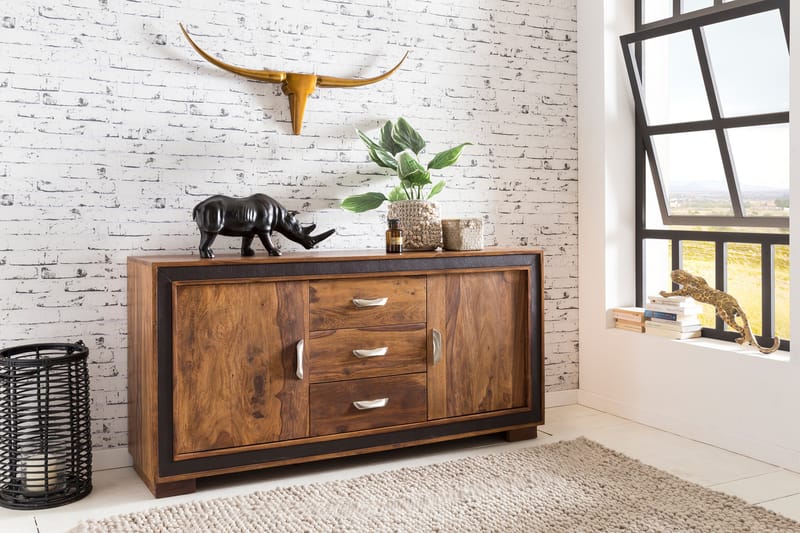 Luqman Skænk 160x44 cm - Træ / natur - Opbevaring - Opbevaringsmøbler - Skænke & sideboards