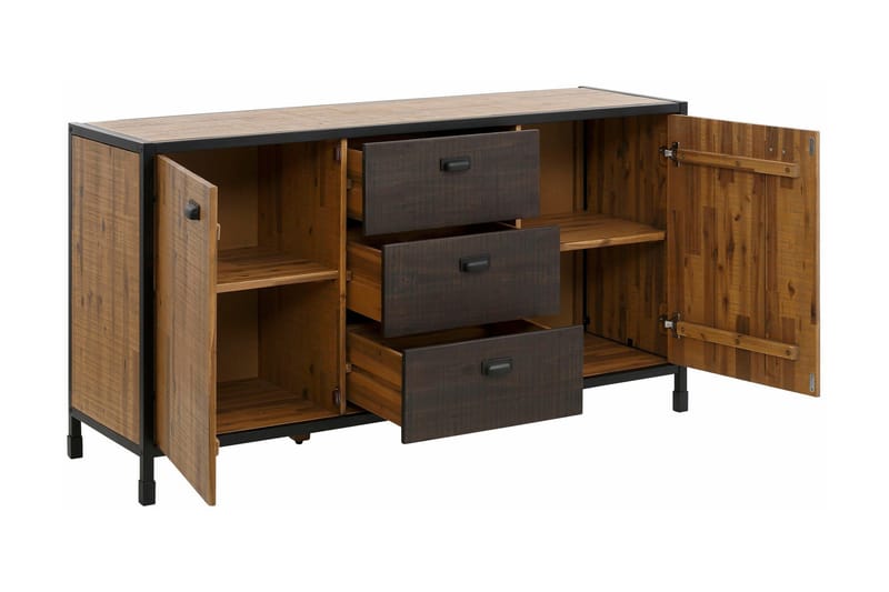 Mantas Skænk 150 cm - Flerfarvet/Akacie/Metal - Opbevaring - Opbevaringsmøbler - Skænke & sideboards