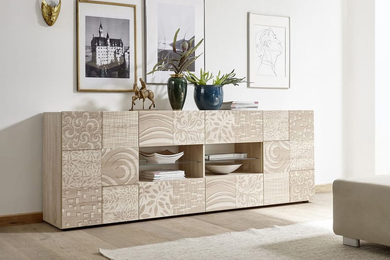 Mironne Skænk 241 cm 4 Hylder - Brun - Opbevaring - Opbevaringsmøbler - Skænke & sideboards