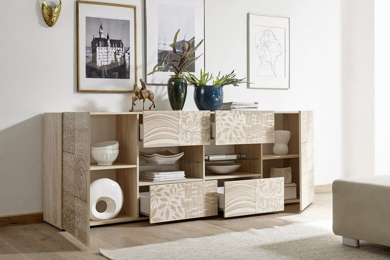 Mironne Skænk 241 cm 4 Hylder - Brun - Skænke & sideboards