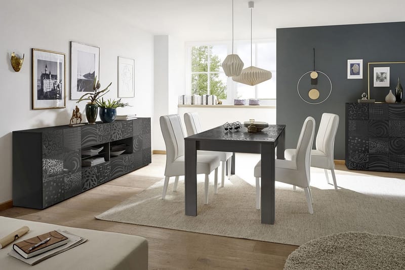 Mironne Skænk 241 cm 4 Hylder - Grå - Opbevaring - Opbevaringsmøbler - Skænke & sideboards