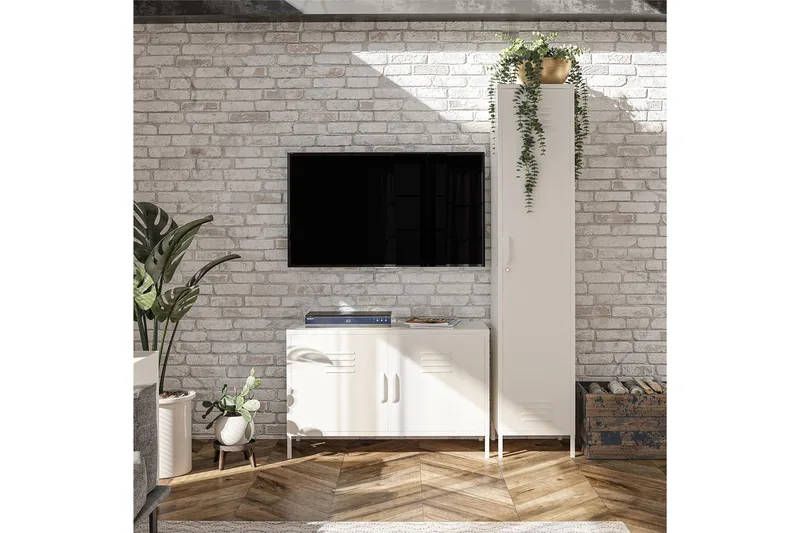 Mission District Skänk 100x40 cm Vit Dorel Home Vit - Opbevaring - Opbevaringsmøbler - Skænke & sideboards