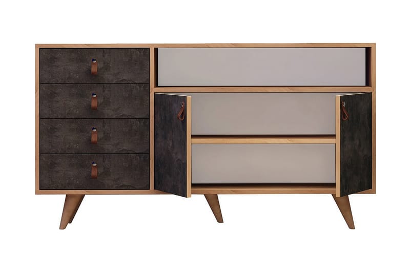 Mod Design Skænk læderbeslag - Mørk træ - Skænke & sideboards