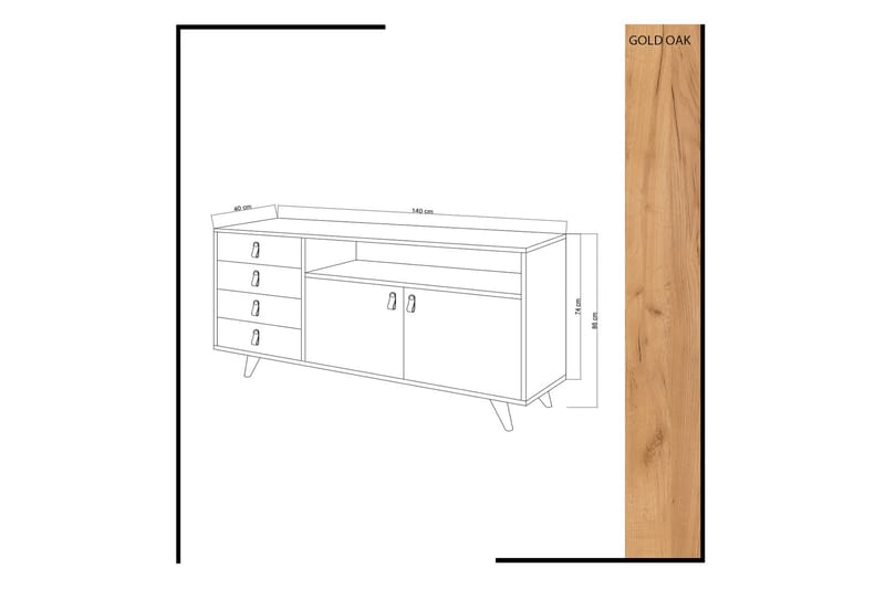 Mod design Skænk - Træ / hvid - Skænke & sideboards