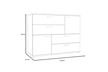 Moncerat Skænk 125x96 cm - Grå / brun - Opbevaring - Opbevaringsmøbler - Skænke & sideboards