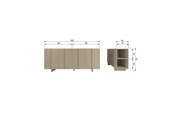 Morya Skænk 200 cm - Brun - Opbevaring - Opbevaringsmøbler - Skænke & sideboards
