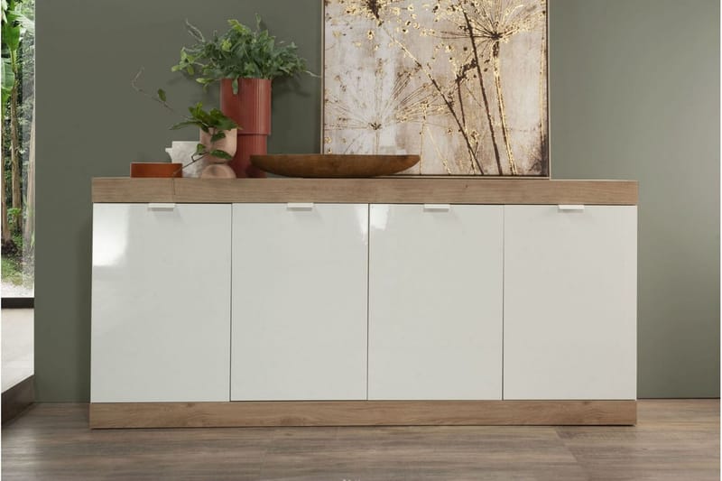 Nicery Sideboard 180 cm - Hvid/Brun - Skænke & sideboards