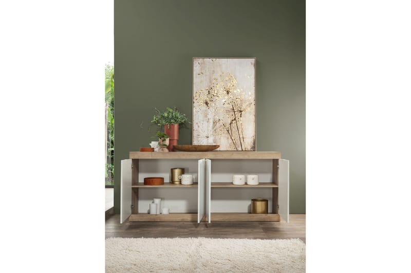 Nicery Sideboard 180 cm - Hvid/Brun - Skænke & sideboards