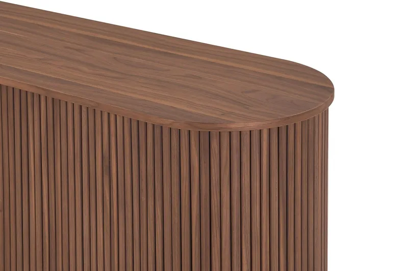 Noira smal skænk rillet valnød 150x45 cm - Valnød / Brun - Opbevaring - Opbevaringsmøbler - Skænke & sideboards