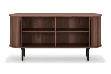 Noira smal skænk rillet valnød 150x45 cm - Valnød / Brun - Opbevaring - Opbevaringsmøbler - Skænke & sideboards
