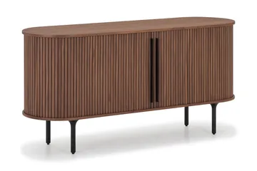 Noira smal skænk rillet valnød 150x45 cm - Valnød / Brun - Opbevaring - Opbevaringsmøbler - Skænke & sideboards