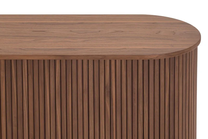 Noira smal skænk rillet valnød 150x45 cm - Valnød / Brun - Opbevaring - Opbevaringsmøbler - Skænke & sideboards