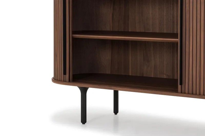 Noira smal skænk rillet valnød 150x45 cm - Valnød / Brun - Opbevaring - Opbevaringsmøbler - Skænke & sideboards