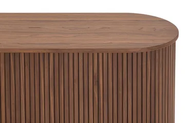 Noira Smalt Skænk Ribbet Valnød 150x45 cm - Brun - Opbevaring - Opbevaringsmøbler - Skænke & sideboards