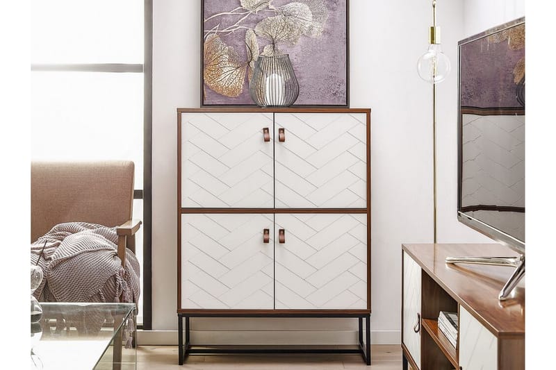 Nueva Skænk 76x39 cm - Mørkebrun/Hvid - Skænke & sideboards