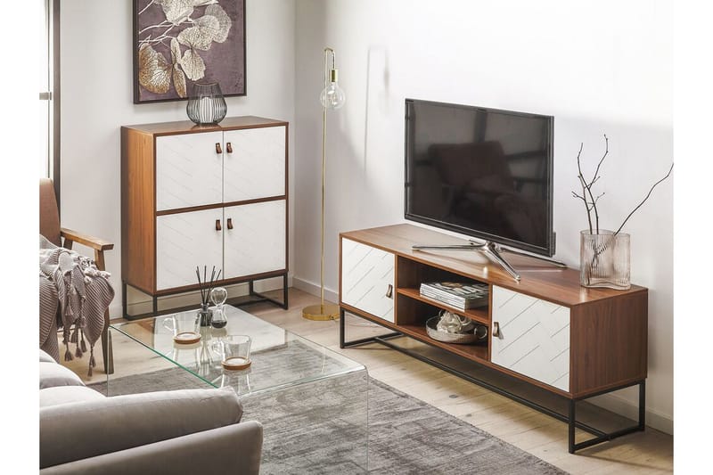 Nueva Skænk 76x39 cm - Mørkebrun/Hvid - Opbevaring - Opbevaringsmøbler - Skænke & sideboards